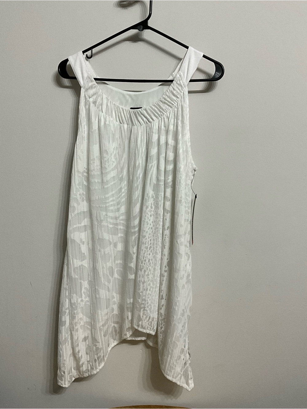 Rafaella White Printed Sleeveless Tunic